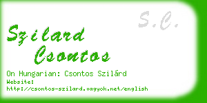 szilard csontos business card